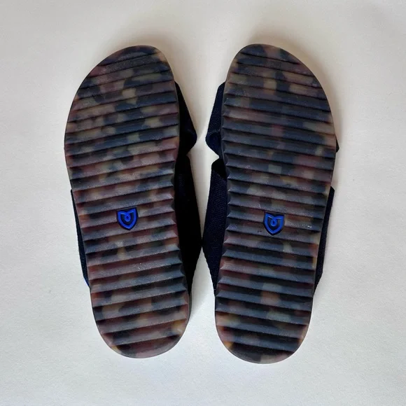 Rothy's Black the Weekend Slide Sandals in Size 10 with Tortoise Shell Sole - Picture 11 of 16